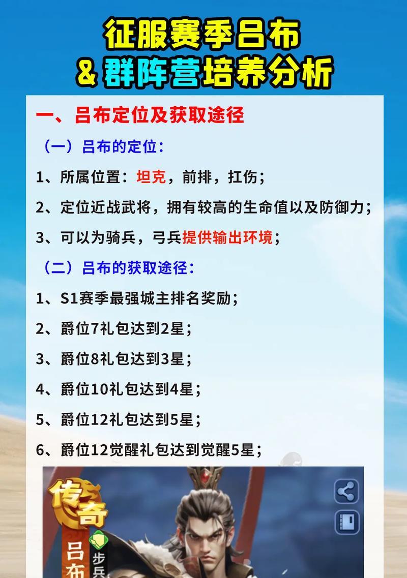 吕布教学出装攻略（征服战场，无人能挡！）
